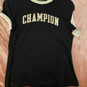 Champion black and gold T-shirt